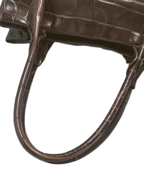 FURLA（フルラ）FURLA (フルラ) レザー型押しトートバッグ ブラウンの古着・服飾アイテム