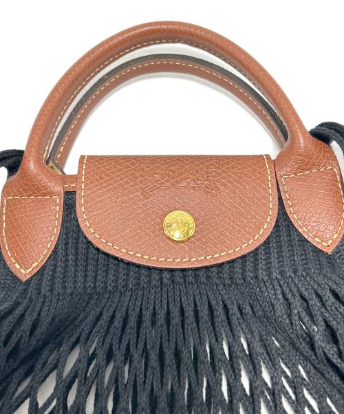 LONGCHAMP（ロンシャン）LONGCHAMP (ロンシャン) FILT (フィルト) ショルダーバッグ ブラック×ブラウンの古着・服飾アイテム