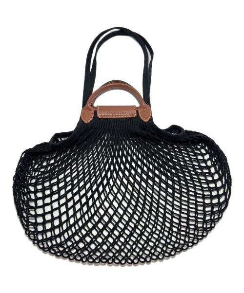 LONGCHAMP（ロンシャン）LONGCHAMP (ロンシャン) FILT (フィルト) ショルダーバッグ ブラック×ブラウンの古着・服飾アイテム