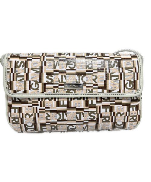 Salvatore Ferragamo（サルヴァトーレ フェラガモ）Salvatore Ferragamo (サルヴァトーレ フェラガモ) アクセサリーポーチ ホワイトの古着・服飾アイテム