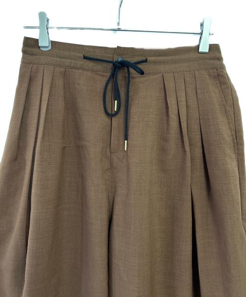 SASQUATCHfabrix.（サスクワッチファブリックス）SASQUATCHfabrix. (サスクワッチファブリックス) ワイドパンツスラックス ブラウン サイズ:Lの古着・服飾アイテム