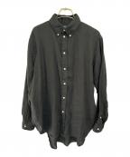 POLO RALPH LAURENポロ・ラルフローレン）の古着「リネンシャツ」｜ブラック