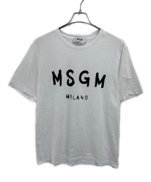 MSGM（エムエスジーエム）MSGM (エムエスジーエム) 半袖カットソー ホワイト サイズ:Lの古着・服飾アイテム