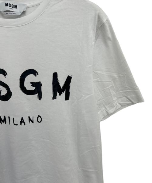 MSGM（エムエスジーエム）MSGM (エムエスジーエム) 半袖カットソー ホワイト サイズ:Lの古着・服飾アイテム