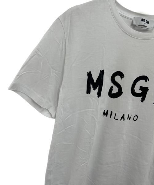 MSGM（エムエスジーエム）MSGM (エムエスジーエム) 半袖カットソー ホワイト サイズ:Lの古着・服飾アイテム