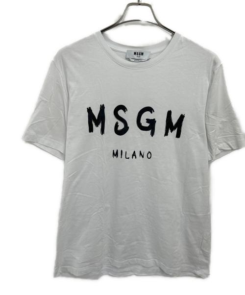 MSGM（エムエスジーエム）MSGM (エムエスジーエム) 半袖カットソー ホワイト サイズ:Lの古着・服飾アイテム