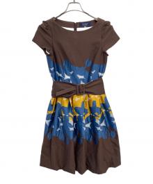 M'S GRACY（エムズグレイシー）の古着「ノースリーブワンピース」｜ブラウン