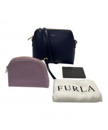 FURLA（フルラ）の古着「ショルダーバッグ・ポーチ・パスケースセット」｜パープル