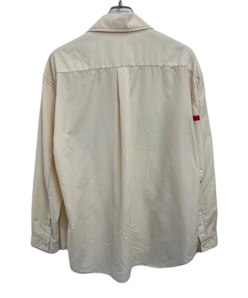 PHINGERIN（フィンガリン）PHINGERIN (フィンガリン) 長袖シャツ ベージュ×ブルー サイズ:XLの古着・服飾アイテム