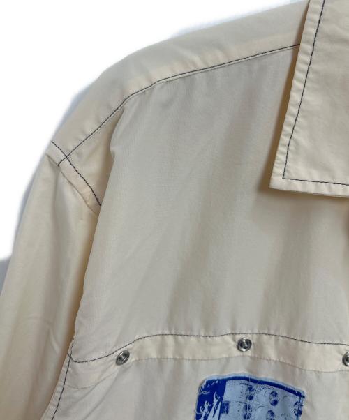 PHINGERIN（フィンガリン）PHINGERIN (フィンガリン) 長袖シャツ ベージュ×ブルー サイズ:XLの古着・服飾アイテム