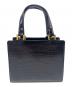Yves Saint Laurent (イヴサンローラン) クロコ型押しハンドバッグ ブラック：33000円