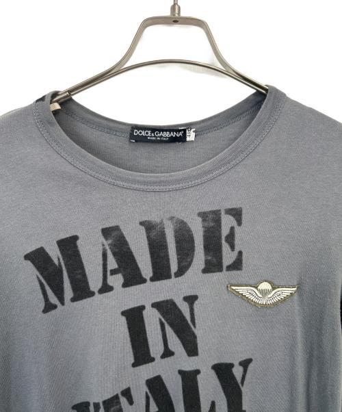 DOLCE & GABBANA（ドルチェ＆ガッバーナ）DOLCE & GABBANA (ドルチェ＆ガッバーナ) 長袖カットソー チャコールグレー サイズ:48の古着・服飾アイテム