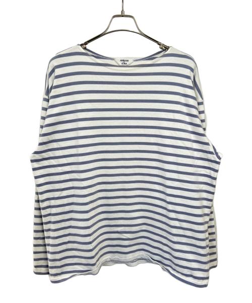 AURALEE（オーラリー）AURALEE (オーラリー) ロングスリーブカットソー ホワイト×ネイビー サイズ:5の古着・服飾アイテム