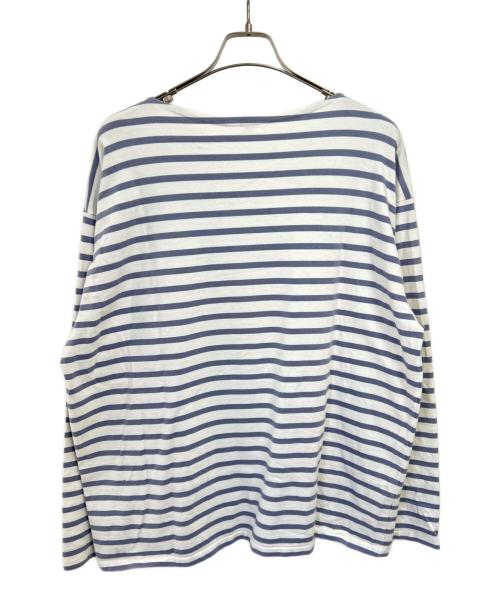 AURALEE（オーラリー）AURALEE (オーラリー) ロングスリーブカットソー ホワイト×ネイビー サイズ:5の古着・服飾アイテム