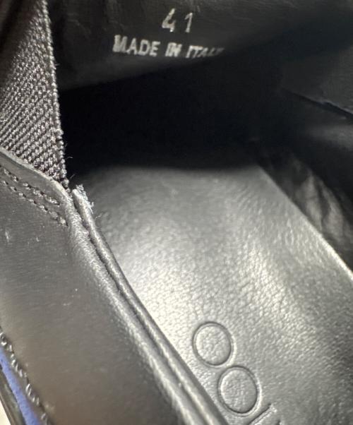 JIMMY CHOO（ジミーチュウ）JIMMY CHOO (ジミーチュウ) スリッポン ブルー×ブラック サイズ:41の古着・服飾アイテム