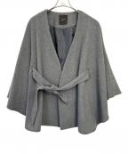 anuansアニュアンス）の古着「ベルテッドウールケープ」｜グレー