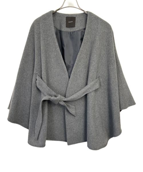 anuans（アニュアンス）anuans (アニュアンス) ベルテッドウールケープ グレー サイズ:FREEの古着・服飾アイテム