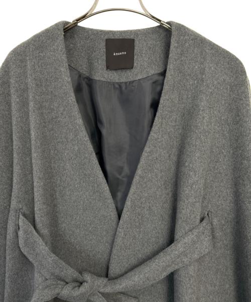 anuans（アニュアンス）anuans (アニュアンス) ベルテッドウールケープ グレー サイズ:FREEの古着・服飾アイテム