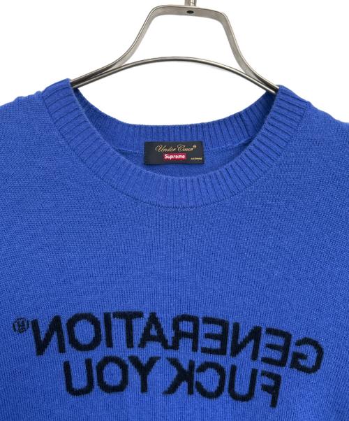 SUPREME（シュプリーム）SUPREME (シュプリーム) UNDERCOVER (アンダーカバー) クルーネックセーター ブルー サイズ:Mの古着・服飾アイテム