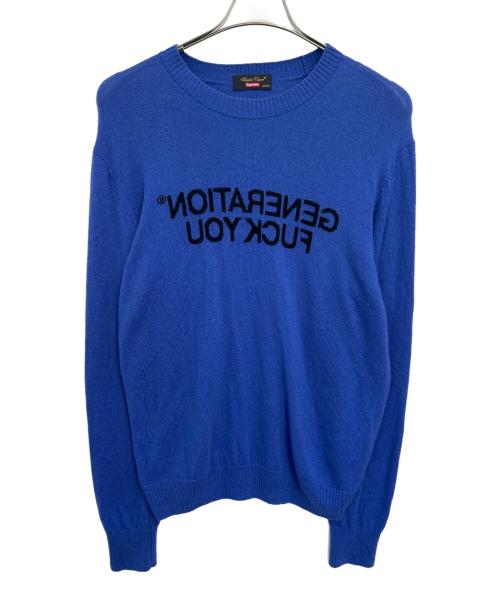 SUPREME（シュプリーム）SUPREME (シュプリーム) UNDERCOVER (アンダーカバー) クルーネックセーター ブルー サイズ:Mの古着・服飾アイテム