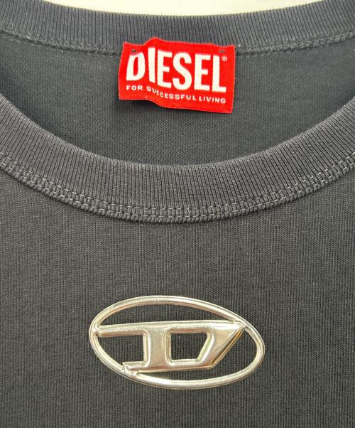 DIESEL（ディーゼル）DIESEL (ディーゼル) 半袖カットソー ブラック サイズ:Lの古着・服飾アイテム