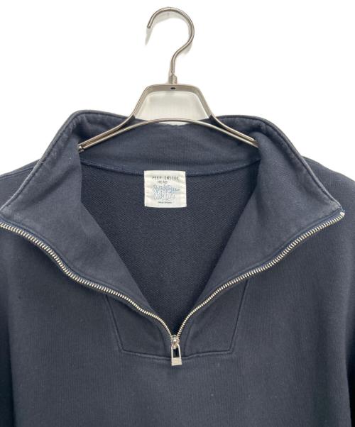 Peep inside head（ピープインサイドヘッド）Peep inside head (ピープインサイドヘッド) ハーフジッププルオーバー ネイビー サイズ:Lの古着・服飾アイテム