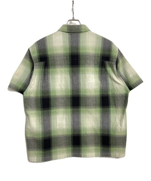 HUF（ハフ）HUF (ハフ) 半袖シャツ グリーン×ブラック サイズ:Lの古着・服飾アイテム