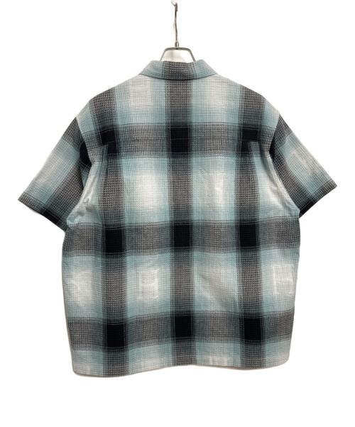 HUF（ハフ）HUF (ハフ) 半袖シャツ ブルー×ブラック サイズ:Lの古着・服飾アイテム