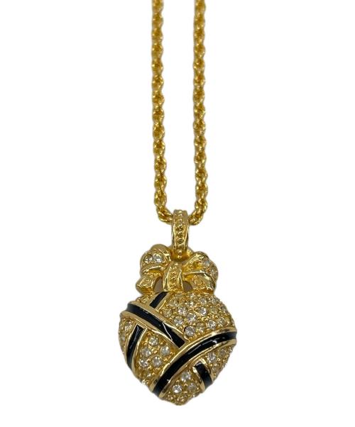 Christian Dior（クリスチャン ディオール）Christian Dior (クリスチャン ディオール) ハートモチーフネックレス ゴールドの古着・服飾アイテム