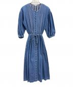 PINK HOUSEピンクハウス）の古着「長袖ワンピース」｜インディゴ