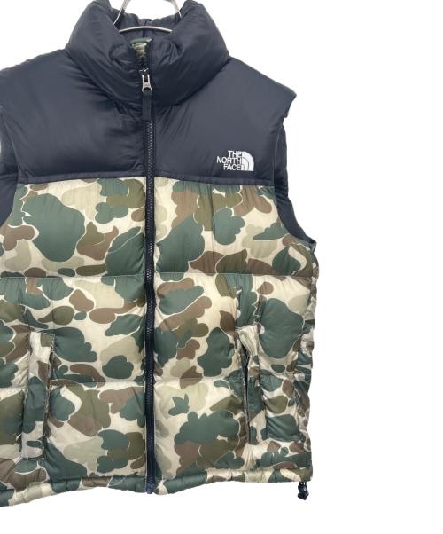 THE NORTH FACE（ザ ノース フェイス）THE NORTH FACE (ザ ノース フェイス) ヌプシベスト グリーン×ブラック サイズ:Lの古着・服飾アイテム