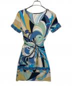 Emilio Pucciエミリオ プッチ）の古着「半袖ワンピース」｜スカイブルー