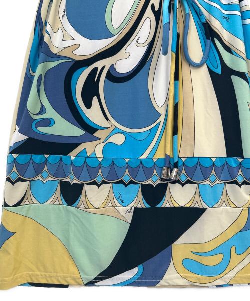 Emilio Pucci（エミリオ プッチ）Emilio Pucci (エミリオ プッチ) 半袖ワンピース スカイブルー サイズ:36の古着・服飾アイテム
