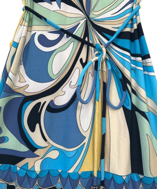 Emilio Pucci（エミリオ プッチ）Emilio Pucci (エミリオ プッチ) 半袖ワンピース スカイブルー サイズ:36の古着・服飾アイテム