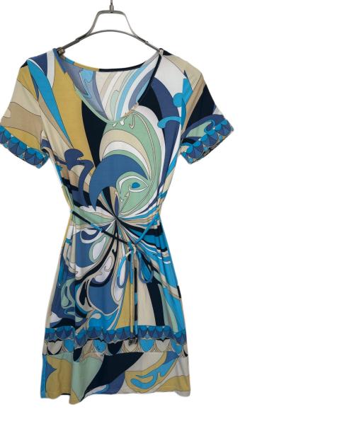 Emilio Pucci（エミリオ プッチ）Emilio Pucci (エミリオ プッチ) 半袖ワンピース スカイブルー サイズ:36の古着・服飾アイテム