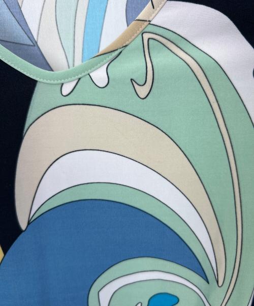 Emilio Pucci（エミリオ プッチ）Emilio Pucci (エミリオ プッチ) 半袖ワンピース スカイブルー サイズ:36の古着・服飾アイテム