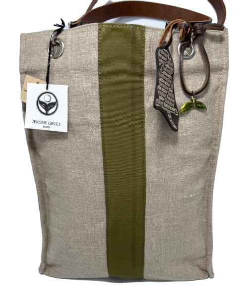 JEROME GRUET（ジュローム グリュエ）JEROME GRUET (ジュローム グリュエ) トートバッグ グレー×グリーンの古着・服飾アイテム