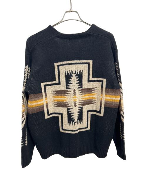 PENDLETON（ペンドルトン）PENDLETON (ペンドルトン) BAYFLOW (ベイフロー) 厚手カーディガン ブラック×イエロー サイズ:Mの古着・服飾アイテム