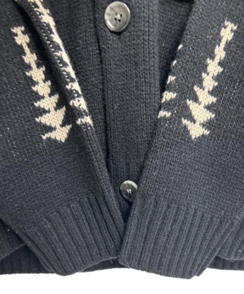 PENDLETON（ペンドルトン）PENDLETON (ペンドルトン) BAYFLOW (ベイフロー) 厚手カーディガン ブラック×イエロー サイズ:Mの古着・服飾アイテム