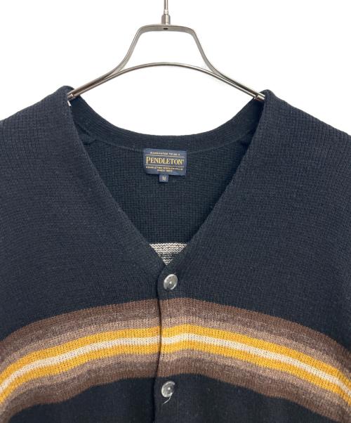 PENDLETON（ペンドルトン）PENDLETON (ペンドルトン) BAYFLOW (ベイフロー) 厚手カーディガン ブラック×イエロー サイズ:Mの古着・服飾アイテム
