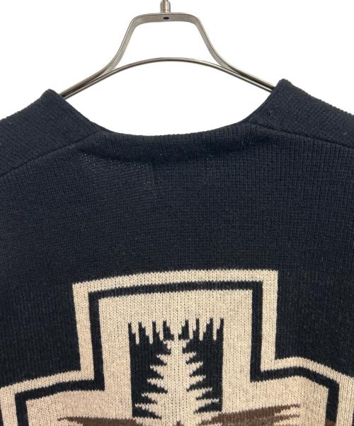 PENDLETON（ペンドルトン）PENDLETON (ペンドルトン) BAYFLOW (ベイフロー) 厚手カーディガン ブラック×イエロー サイズ:Mの古着・服飾アイテム