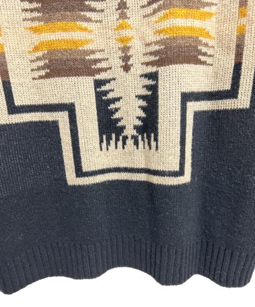 PENDLETON（ペンドルトン）PENDLETON (ペンドルトン) BAYFLOW (ベイフロー) 厚手カーディガン ブラック×イエロー サイズ:Mの古着・服飾アイテム