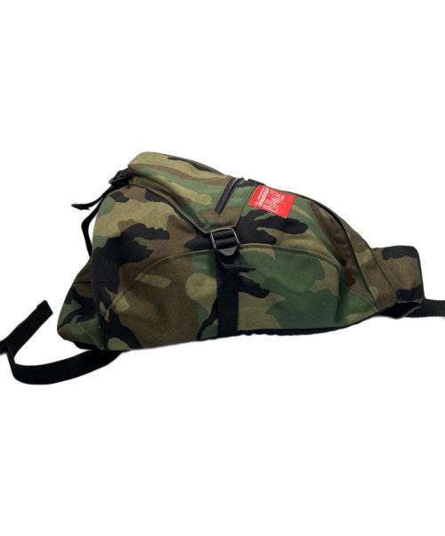 Manhattan Portage（マンハッタンポーテージ）Manhattan Portage (マンハッタンポーテージ) ボディバッグ グリーン×ブラウンの古着・服飾アイテム