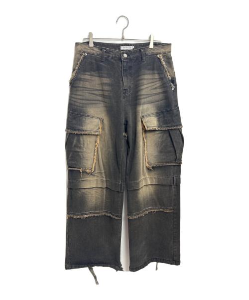 UNUSED.LAB（アンユーズドラブ）UNUSED.LAB (アンユーズドラブ) ワイドデニムパンツ グレー サイズ:Lの古着・服飾アイテム