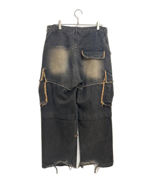 UNUSED.LAB（アンユーズドラブ）UNUSED.LAB (アンユーズドラブ) ワイドデニムパンツ グレー サイズ:Lの古着・服飾アイテム