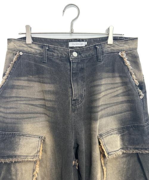 UNUSED.LAB（アンユーズドラブ）UNUSED.LAB (アンユーズドラブ) ワイドデニムパンツ グレー サイズ:Lの古着・服飾アイテム