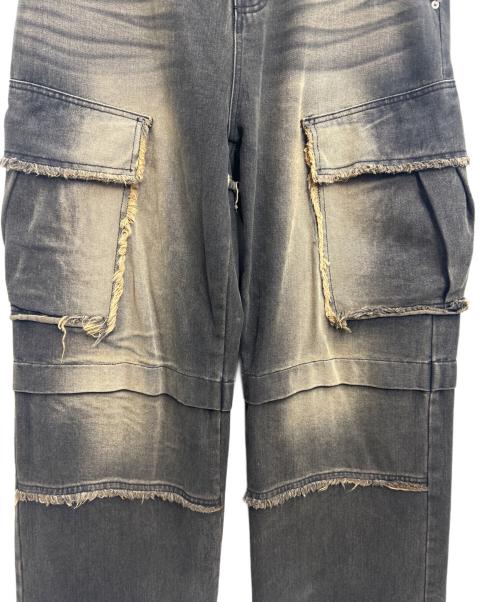 UNUSED.LAB（アンユーズドラブ）UNUSED.LAB (アンユーズドラブ) ワイドデニムパンツ グレー サイズ:Lの古着・服飾アイテム