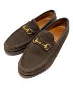 GUCCIグッチ）の古着「ホースビットローファー」｜ブラウン