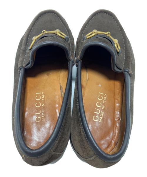 GUCCI（グッチ）GUCCI (グッチ) ホースビットローファー ブラウン サイズ:６Bの古着・服飾アイテム