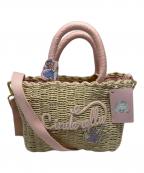 DISNEYディズニー）の古着「カゴバッグ」｜ナチュラル×ピンク